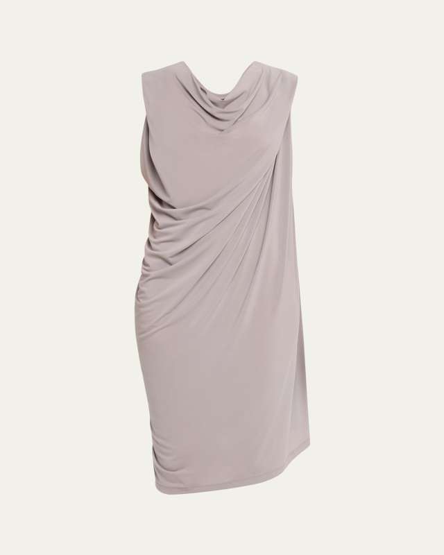 Drape Jersey 46 Cowl-Neck Midi Dress