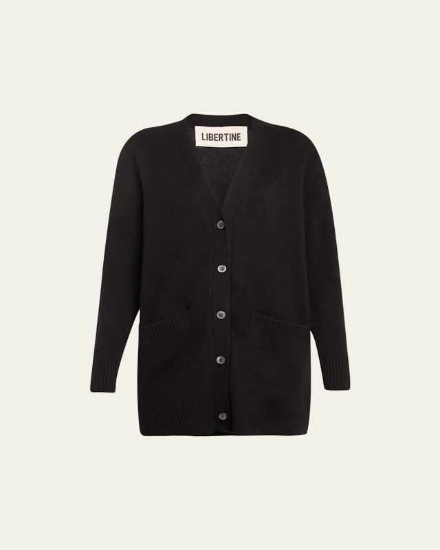 Paint Travel Learn Oversized Cashmere Cardigan