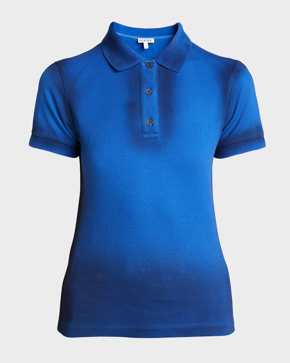Spray-Paint Short-Sleeve Polo Shirt