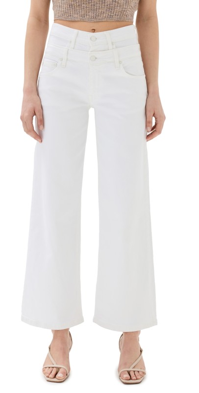 SIMKHAI Kove Double Waistband Jeans White