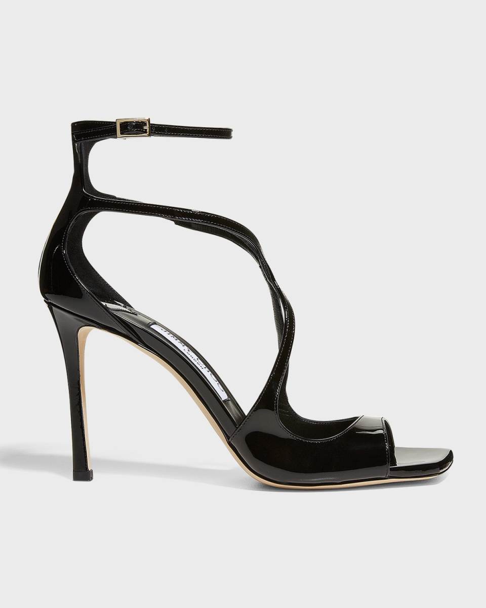 Azia Patent Ankle-Strap Sandals