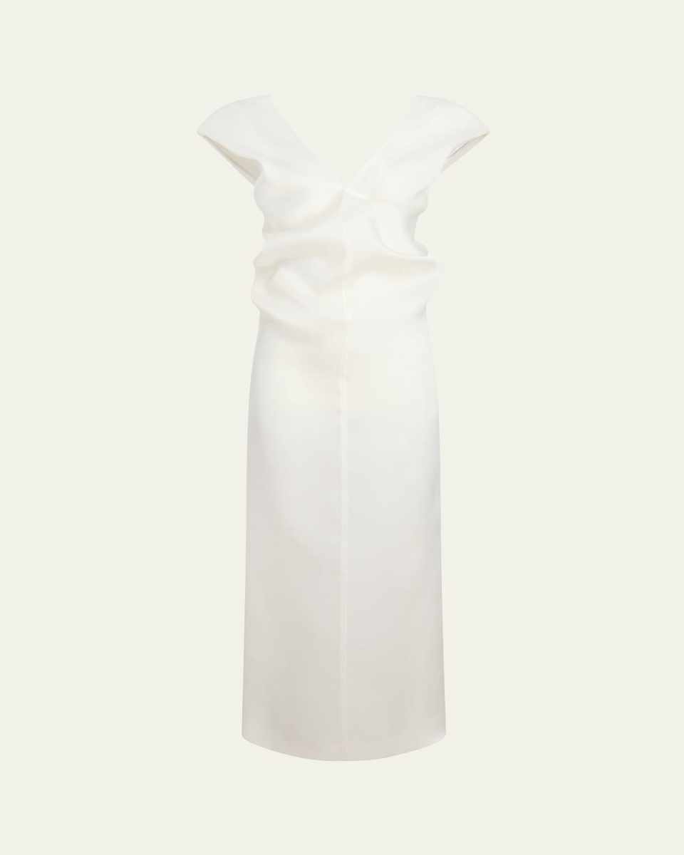 Ima Slouched Silk Midi Dress
