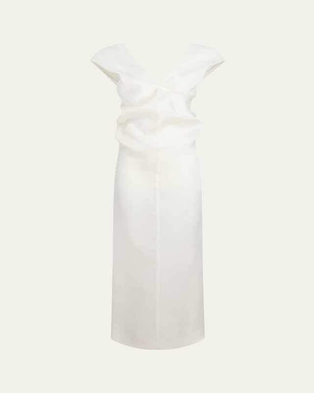 Ima Slouched Silk Midi Dress
