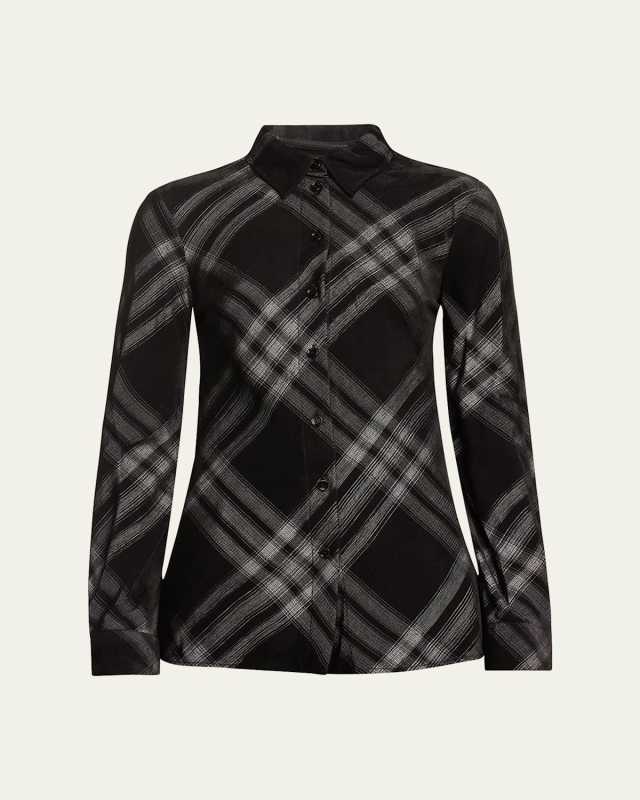 Signature Check Button-Front Shirt