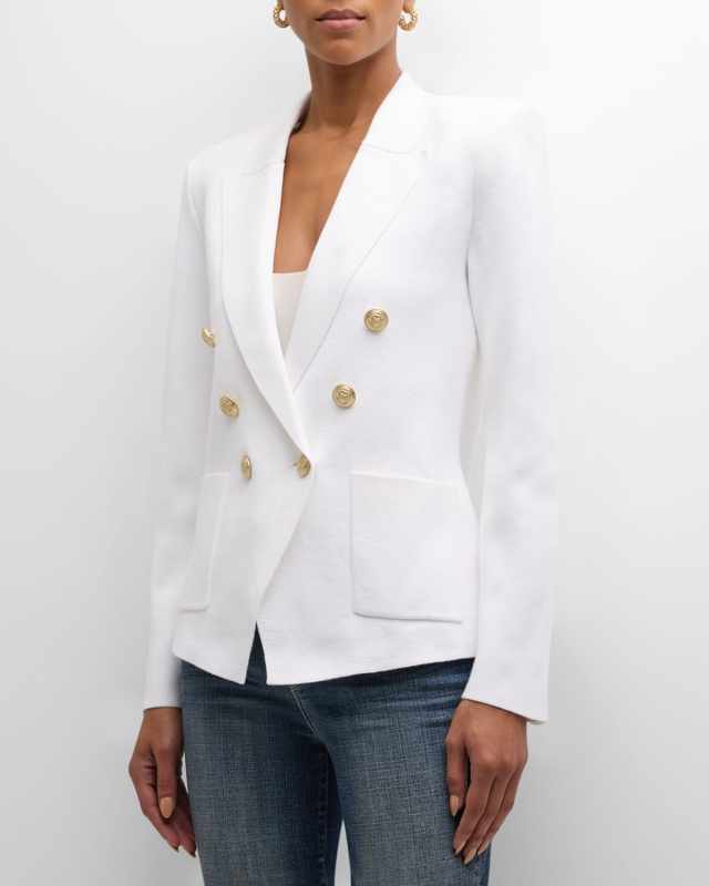 Kenzie Knit Double-Breasted Blazer