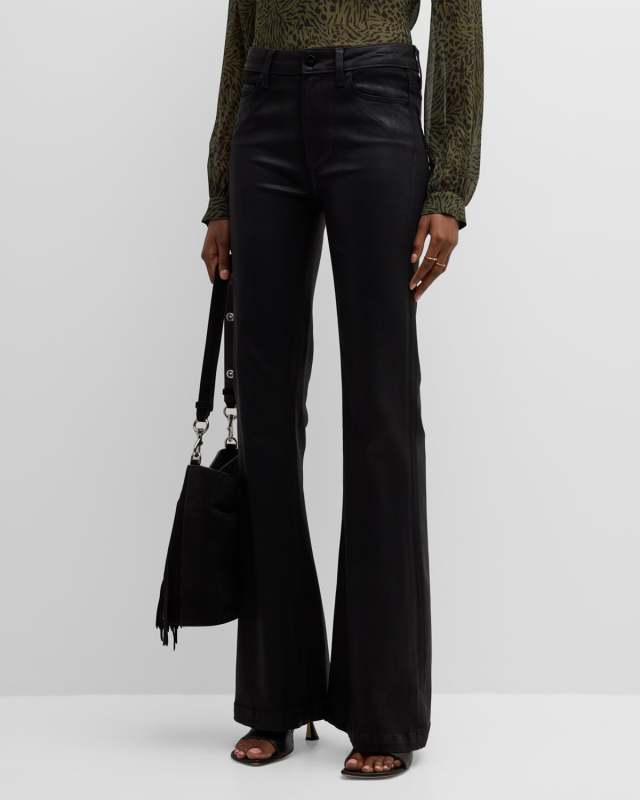 Genevieve Flare Coated Jeans