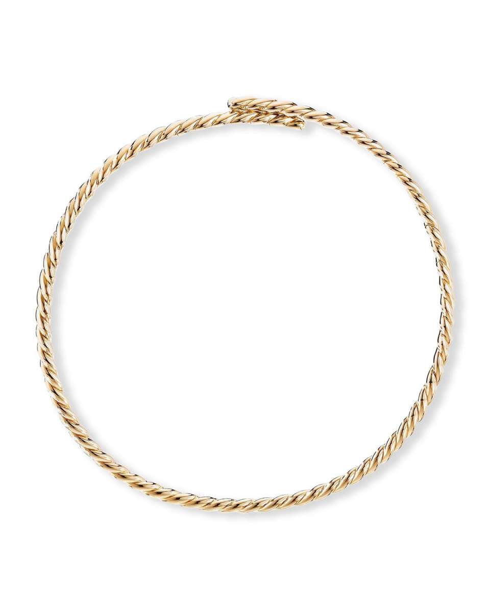 5mm Sculpted Cable Flex Necklace in 18K Go