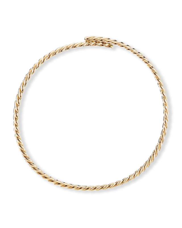 5mm Sculpted Cable Flex Necklace in 18K Go