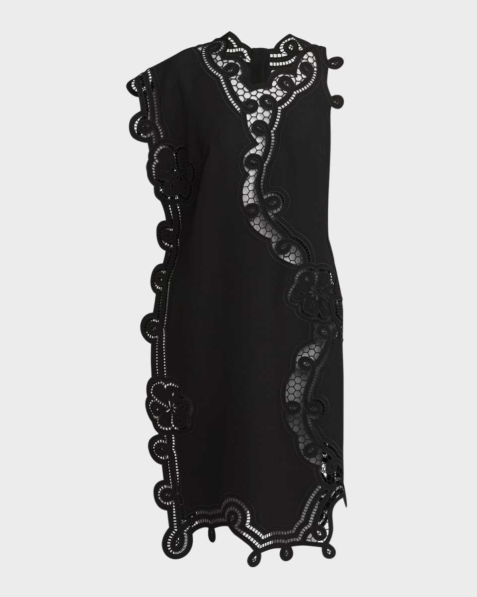 Floral Cutwork Embroidered Shift Dress