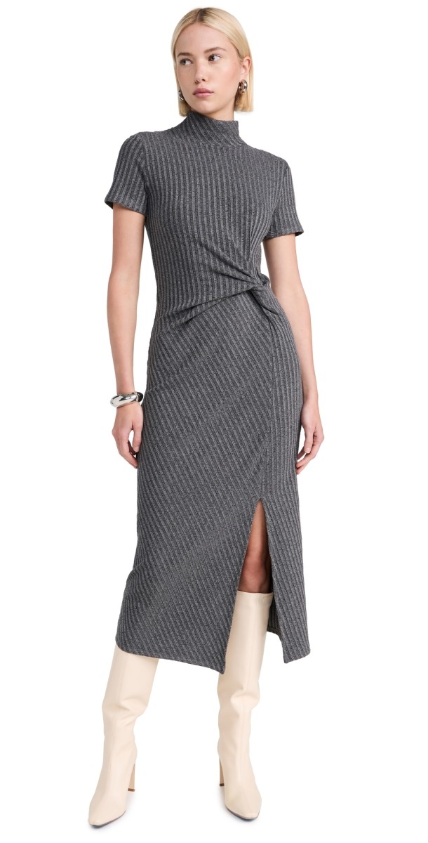Tanya Taylor Flint Dress Charcoal Multi