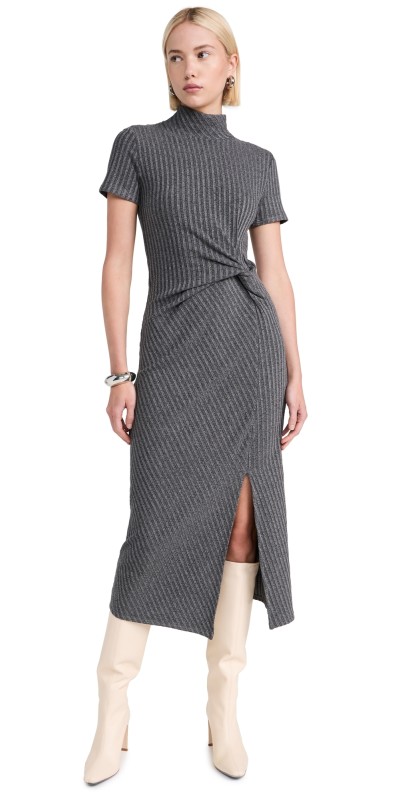 Tanya Taylor Flint Dress Charcoal Multi