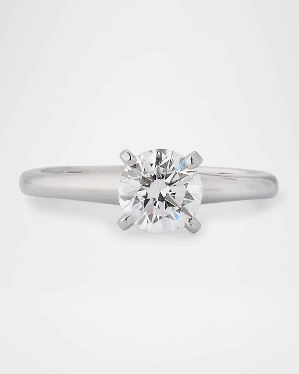 Platinum Round Ring, 1.01tcw (Size 6.5)