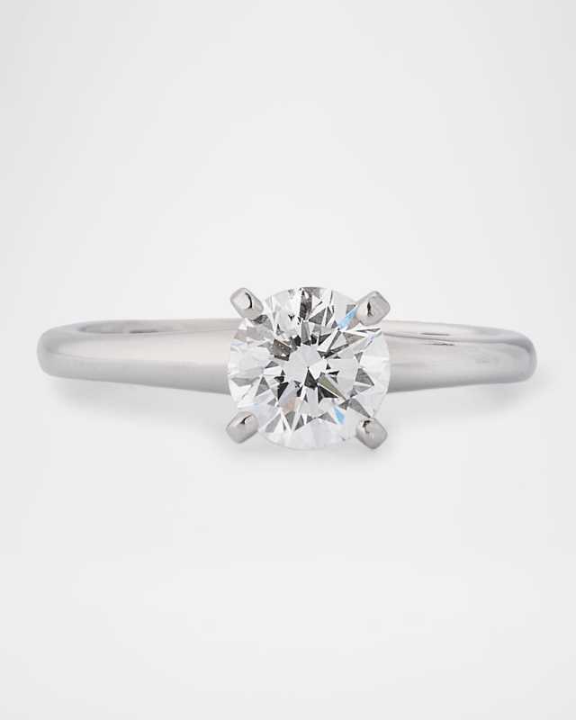 Platinum Round Ring, 1.01tcw (Size 6.5)