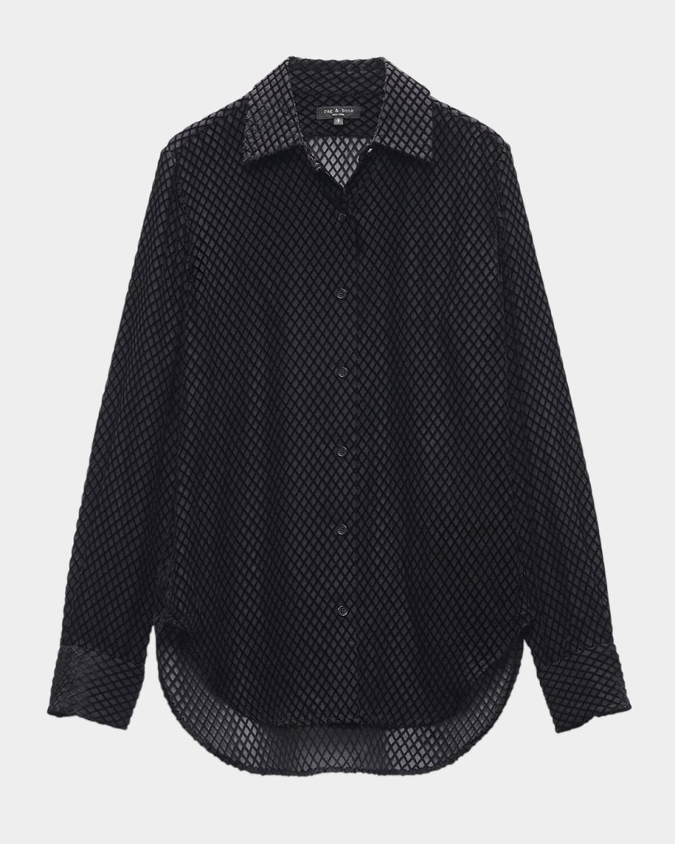 Lila Long-Sleeve Burnout Shirt