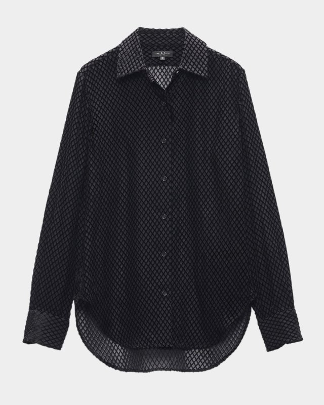 Lila Long-Sleeve Burnout Shirt