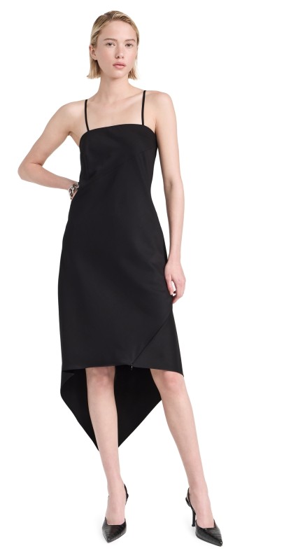 Helmut Lang Scarf Hem Dress Black