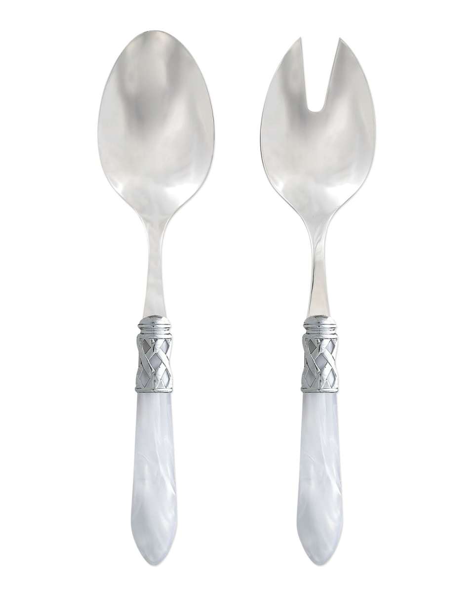 Aladdin Brilliant White Salad Server Set