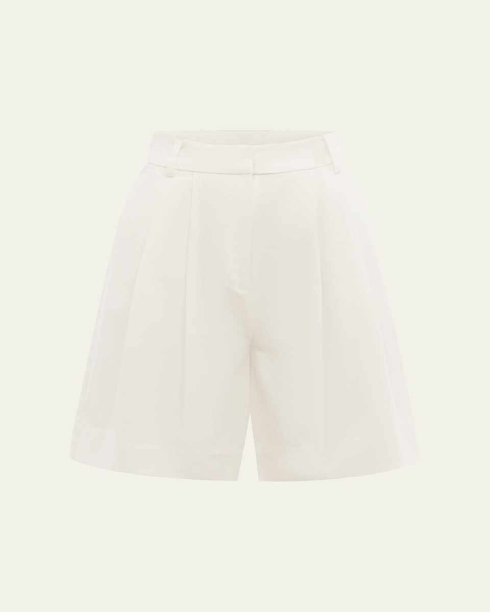 Wesley Cotton Pleated Shorts