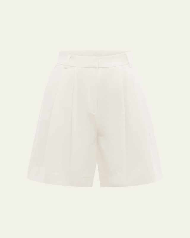 Wesley Cotton Pleated Shorts