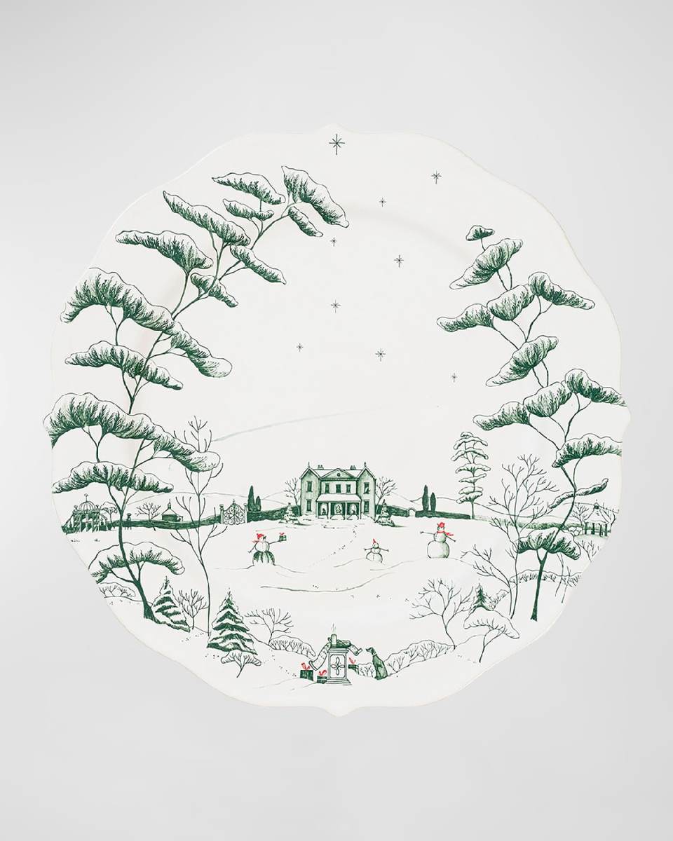 Country Estate Winter Frolic Charger Evergreen