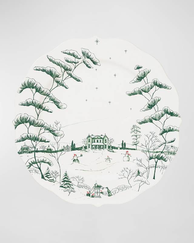 Country Estate Winter Frolic Charger Evergreen