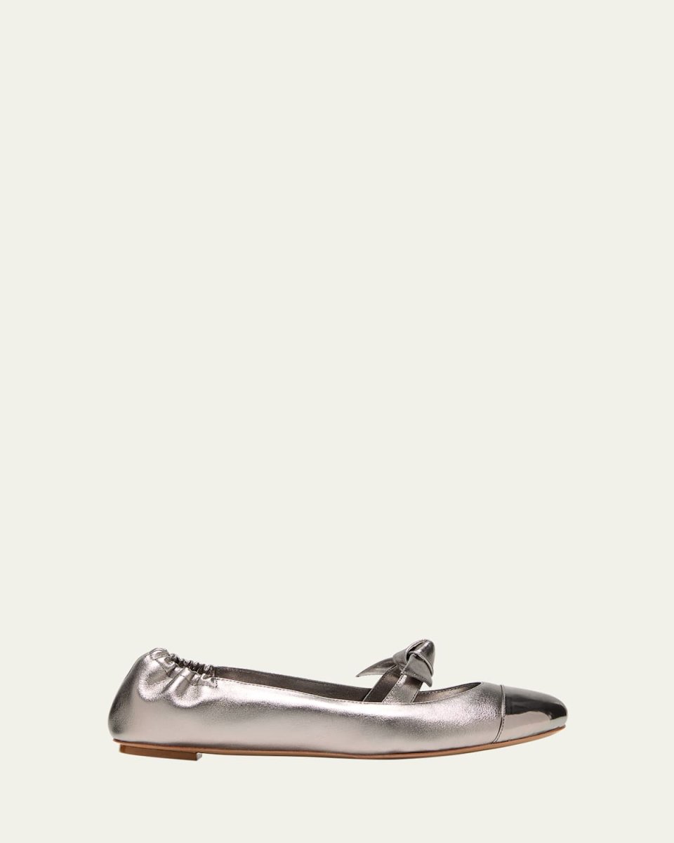 Clarita Metallic Bow Ballerina Flats