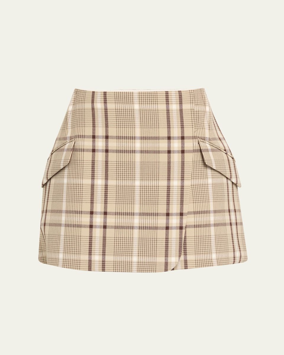 Payton Plaid Wrap Skirt