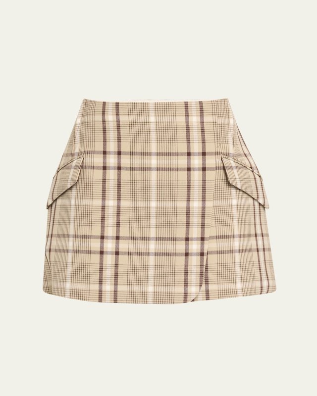 Payton Plaid Wrap Skirt