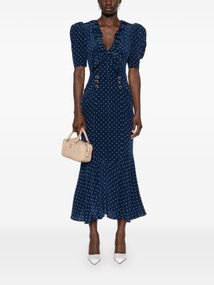 Alessandra Rich polka dot-print midi dress