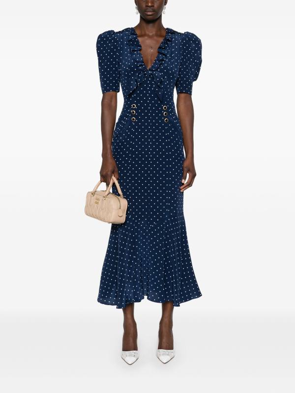 Alessandra Rich polka dot-print midi dress