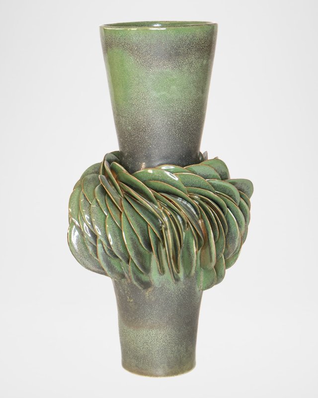 Onde Stoneware Vase, 11"