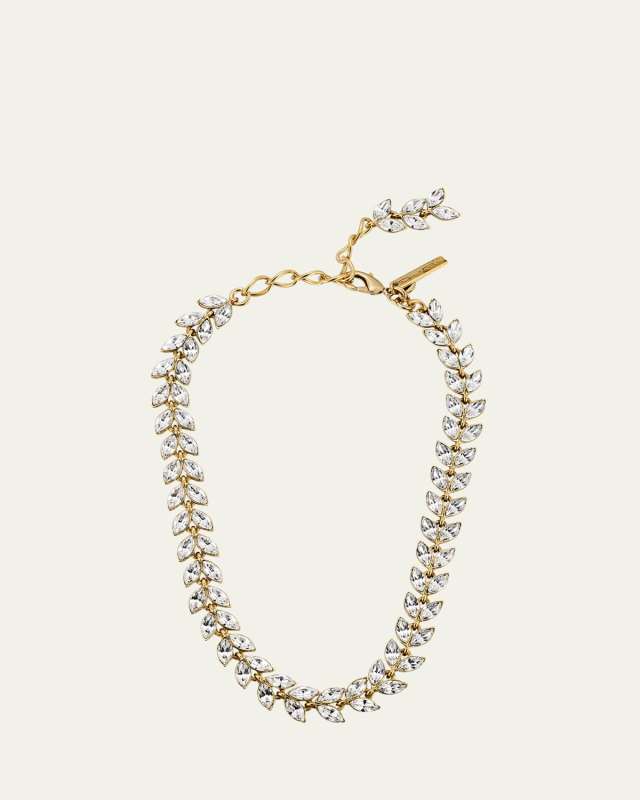 Crystal Leaf Necklace