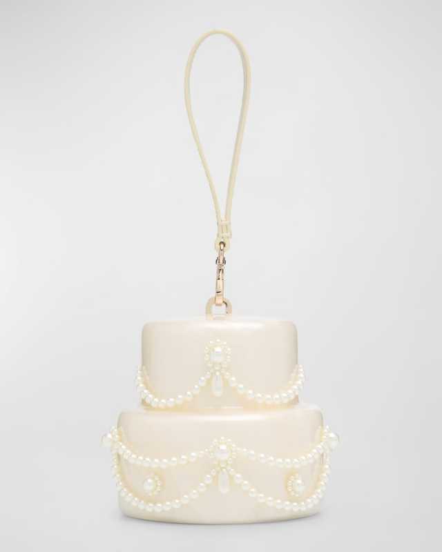 Pearly Beaded Cake Crossbody Bag