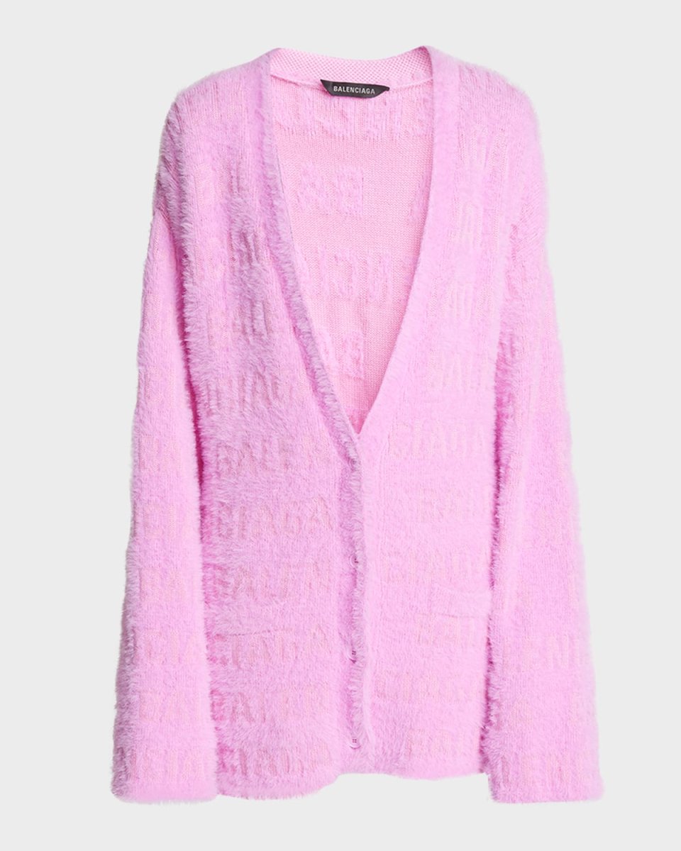 Bal Horizontal Allover Furry Cardigan