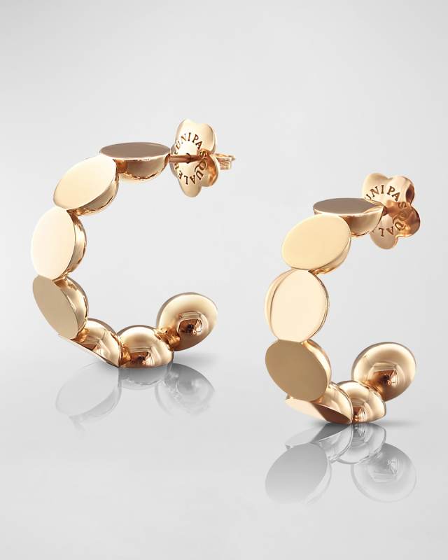 Luce 18K Rose Gold Half Hoop Earrings