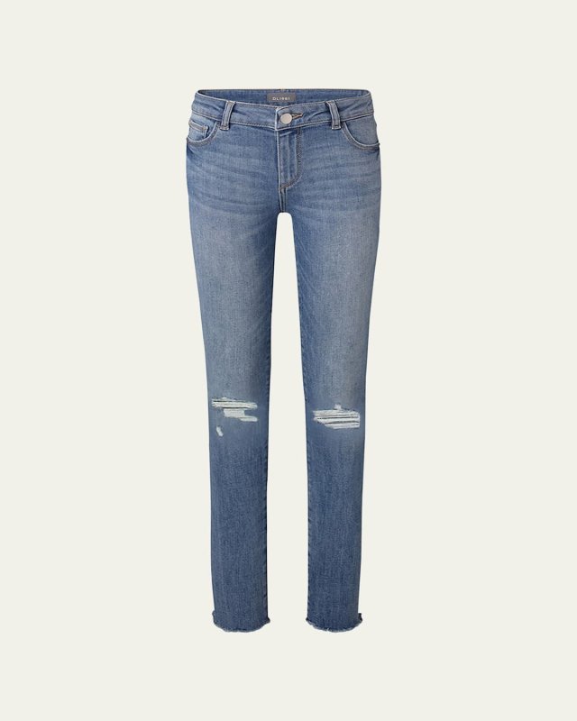 Girl's Chloe Skinny Distressed Denim Jeans, Size 7-