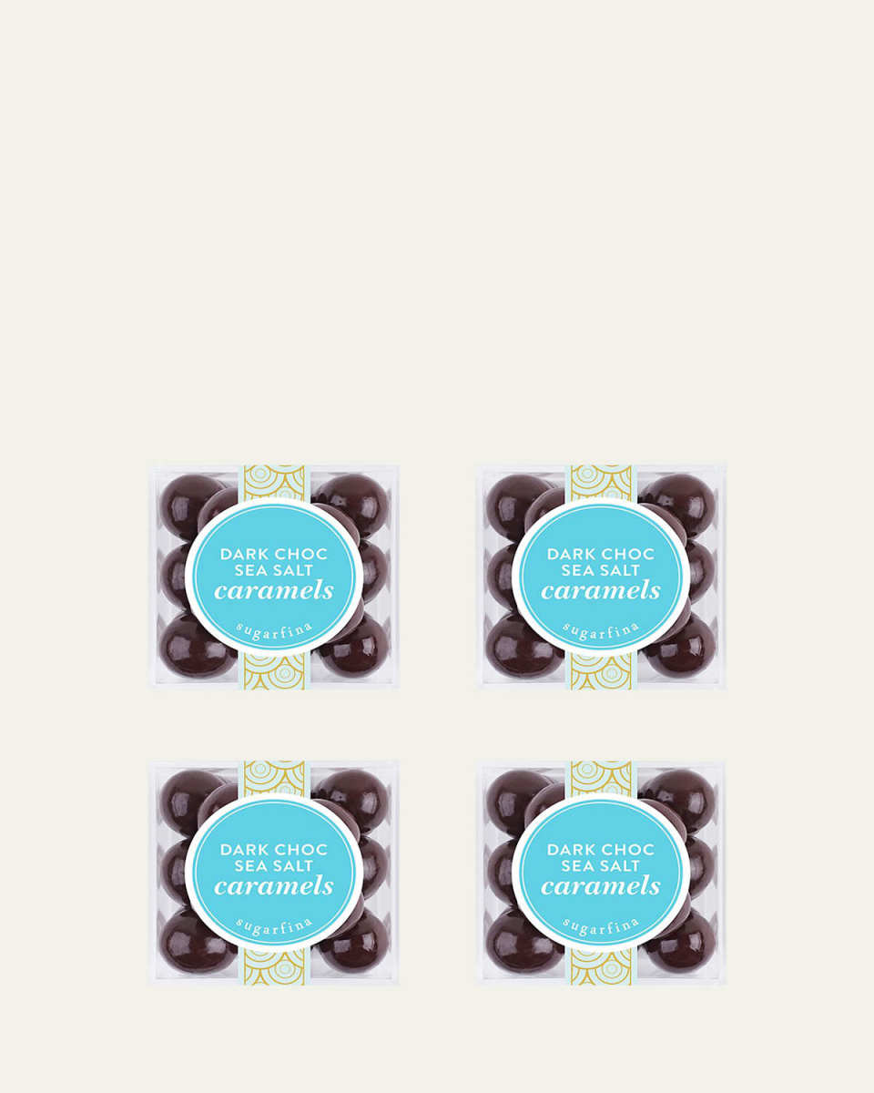 Dark Chocolate Sea Salt Caramels, Small Cube 4-Piece Kit