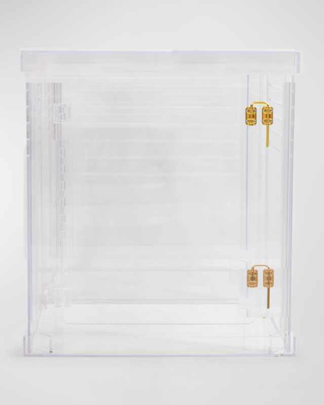 Medium Clear View Pet Crate with Golden Latches