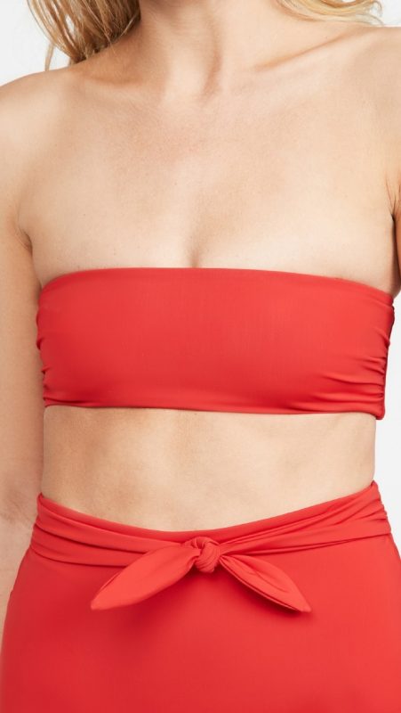 MARA HOFFMAN Abigail Bikini Top Red Coat