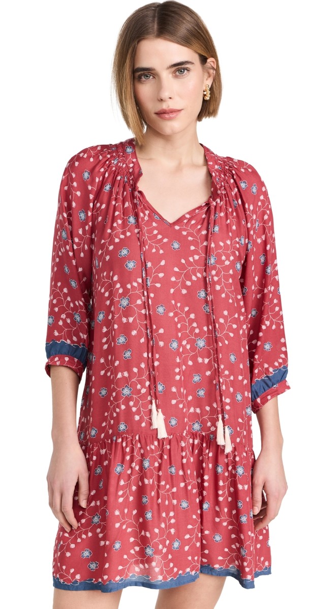 Natalieartin Collection Stevie Dress Pinwheel Barn Red