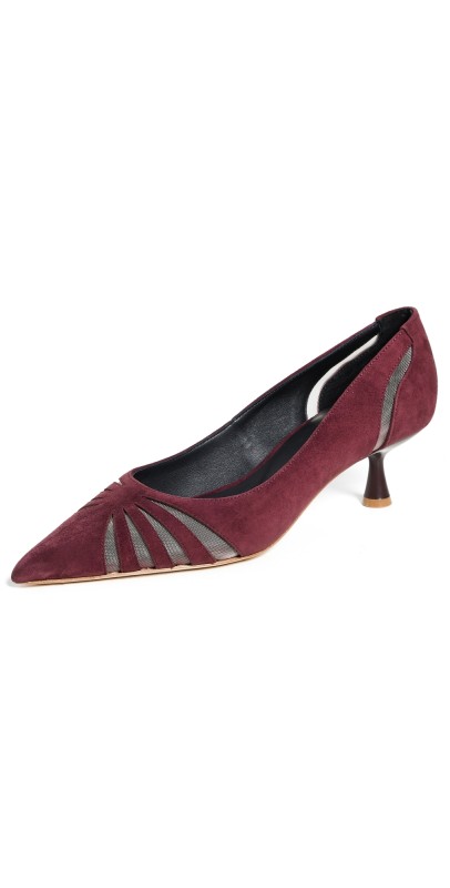 L'AGENCE Eglantine Pumps Burgundy Suede