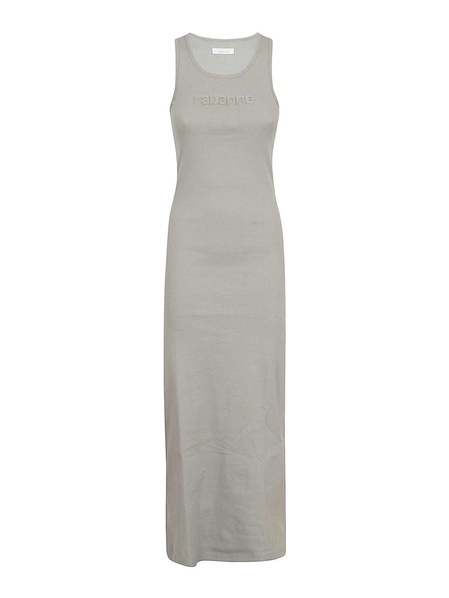 Paco Rabanne Robe Au Genou - Gris