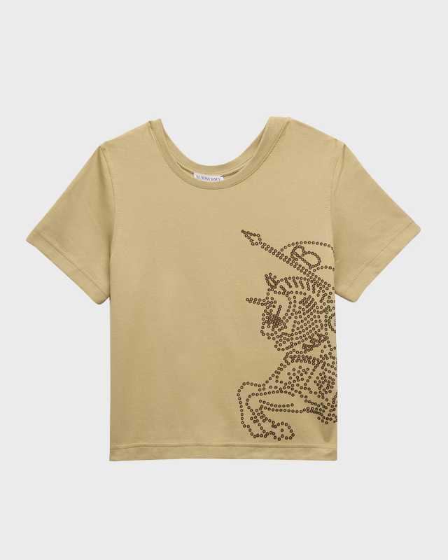 Boy's Cedar T-Shirt W/ Equestrian Knight Design, Size 3-14