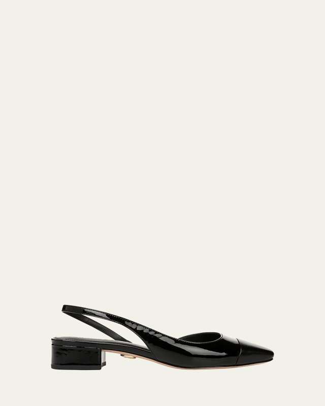 Cecile Mixed Leather Slingback Flats