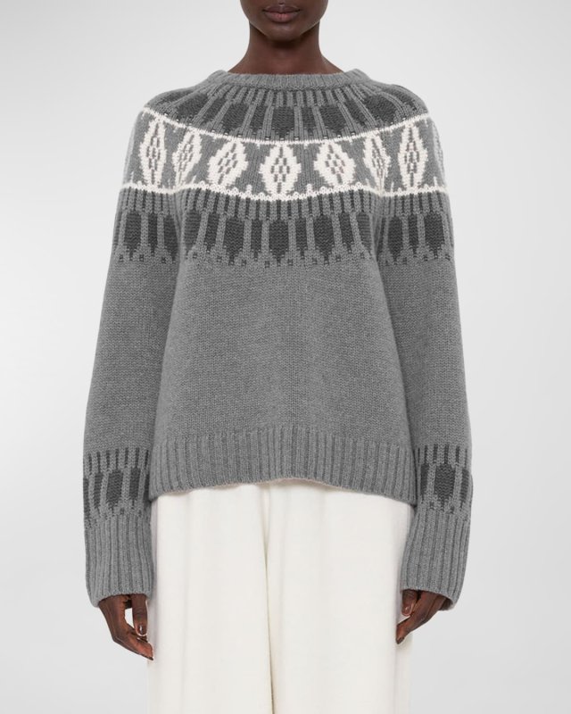 Jackson Cashmere Fair Isle Sweater