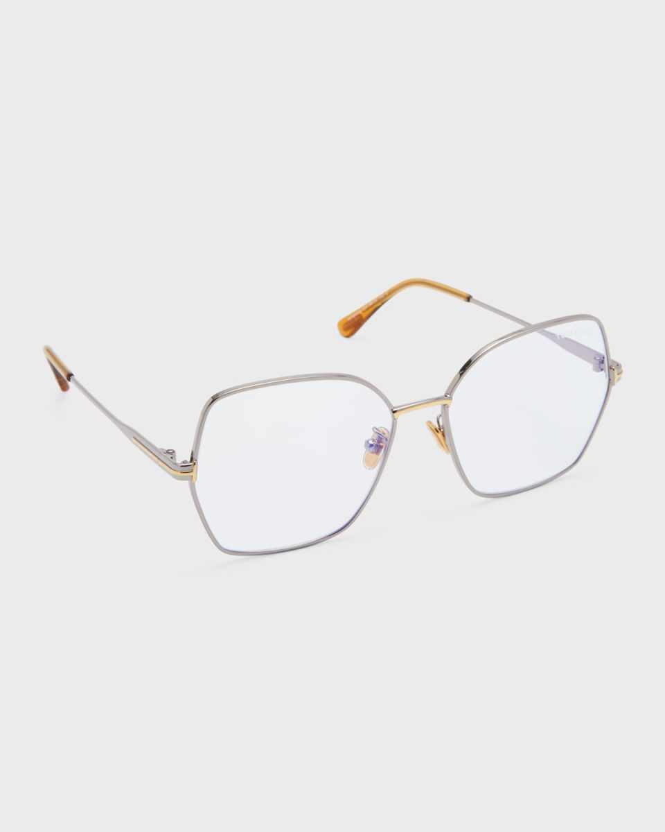 Blue Blocking Two-Tone Metal Butterly Glasses