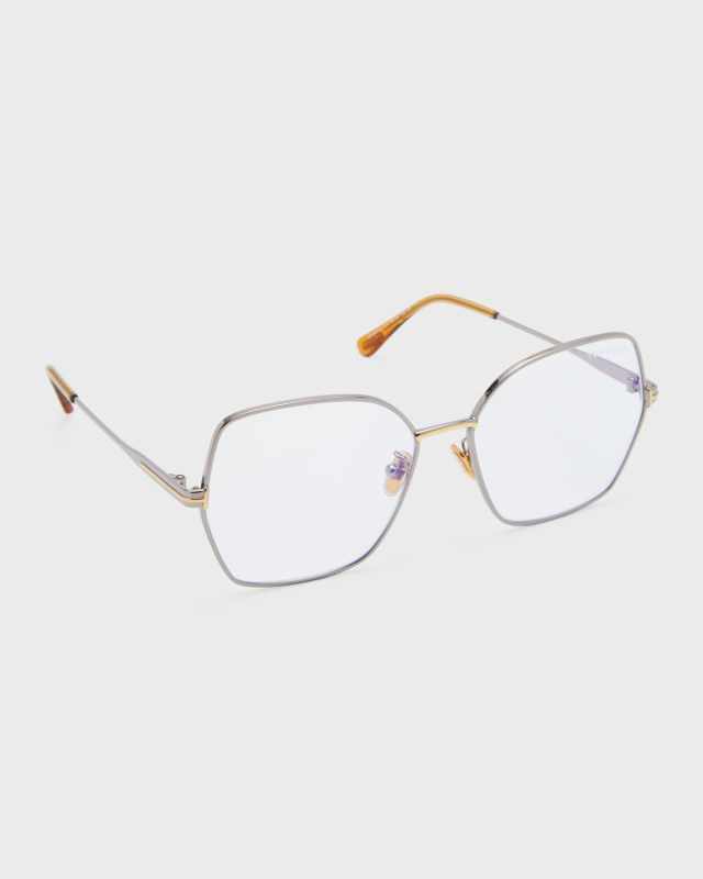 Blue Blocking Two-Tone Metal Butterly Glasses