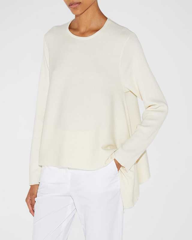 Heloise Draped Merino Wool Sweater