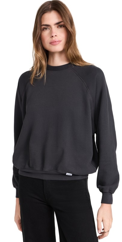 MOTHER The Biggie Concert Sweatshirt Faded Black