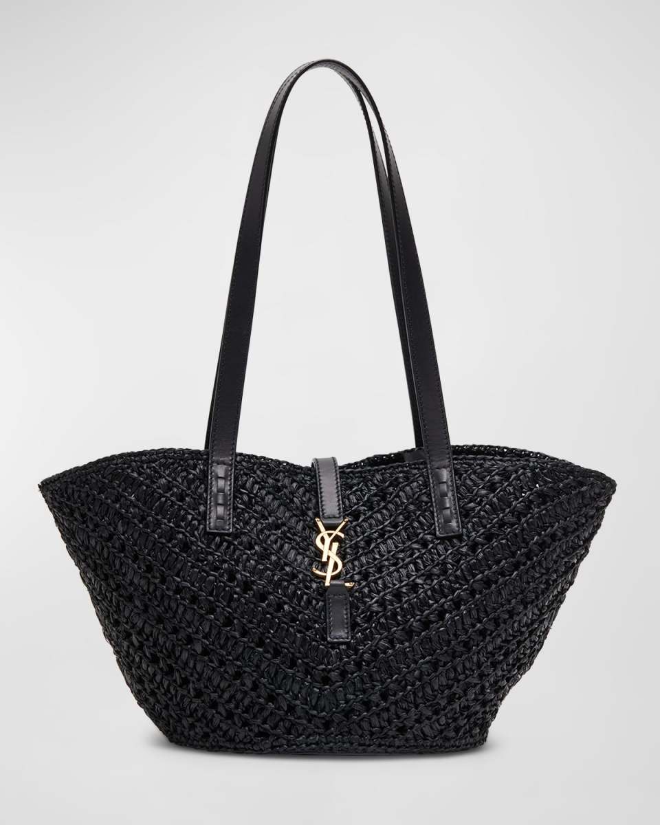Panier Small YSL Tote Bag in Raffia
